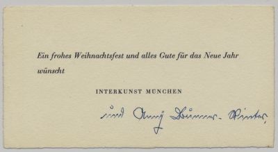 ANNI WINTER. (1908 - 1986) Housekeeper of Adolf Hitler's Munich apartment, inherited (or 