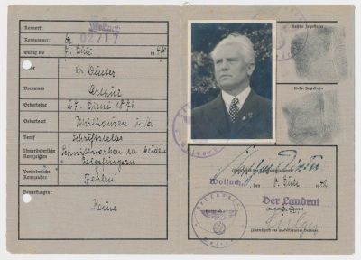 ARTUR DINTER (1876 - 1948) German writer and early Nazi politician, publisher of the newspaper 