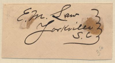 EVANDER M. LAW. (1836 - 1920) Confederate major general, severely wounded at First Bull Run 