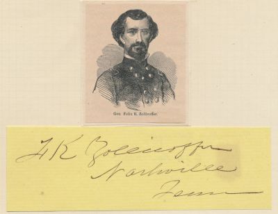 FELIX K. ZOLLICOFER. (1812-1862) Politician and Confederate General who led the invasion of 