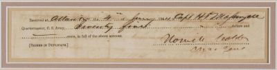 HOWELL COBB. War-date partial D.S. 'Howell Cobb Maj. Genl' (but complete in itself), 1p. 7.5 x 