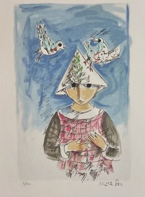 יוסל ברגנר. ליטוגרפיה חתומה 30&times;21 סמ"