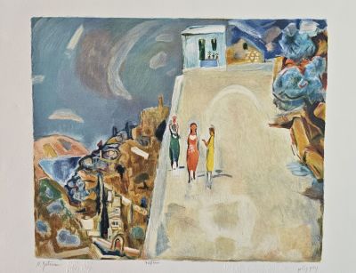 נחום גוטמן . ליטוגרפיה חתומה 55&times;38 סמ"