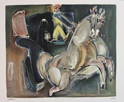 נחום גוטמן . ליטוגרפיה חתומה 70&times;50 סמ"