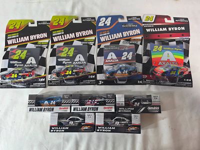 Seven William Byron 1:64 Diecast Cars. Seven 1:64 scale William Byron diecast cars, each