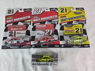4 Matt DiBenedetto 1:64 Diecast Cars. Four 1:64 scale Matt DiBenedetto diecast cars by Lionel