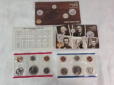 1985 US Mint Proof Set with Denver and Philadelphia Marks. 1985 United States Mint Proof set