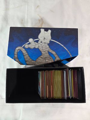 Boxed Collection of Pokemon Trading Cards. Pokemon trading cards housed in a themed box