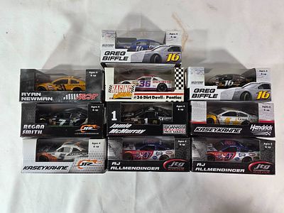 10 NASCAR 1:64 Scale Diecast Cars in Original Packaging. 10 NASCAR 1:64 scale diecast cars, each