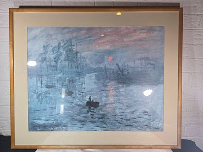 Signed, Framed, and Matted Artwork. Signed artwork presented within a wooden frame and