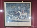 Framed and Matted Print After H. Davis. Framed and matted art depicting an equestrian fox Image - 1