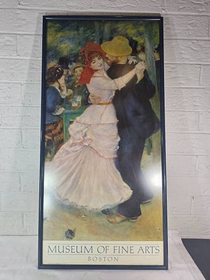Framed Art Print, Dance at Bougival. Framed reproduction print of Pierre-Auguste Renoir's 'Dance