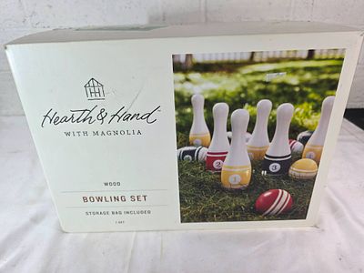 Hearth And Hand Outdoor Bowling Set. Hearth and Hand with Magnolia outdoor bowling set featuring