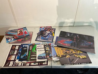 NASCAR Memorabilia. NASCAR memorabilia featuring posters, photos, and promotional materials. 