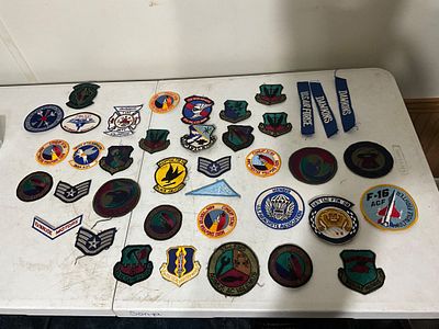 Military and Aviation Patches. Embroidered military and aviation patches, including insignias 