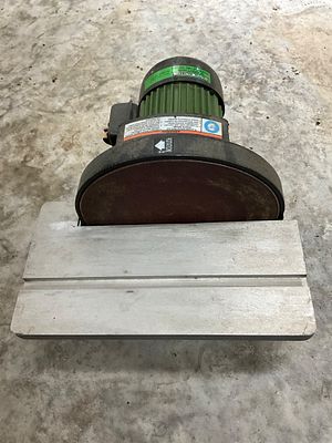Industrial Bench Disc Sander by Envil Machine. Industrial bench disc sander manufactured by 