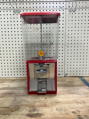 Vintage Northwestern Red Coin-Operated Gumball Machine. Northwestern red coin-operated gumball 