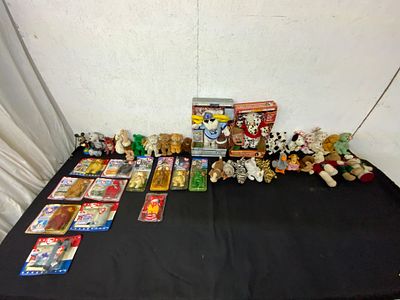 42 Ty and Plush Collectibles. 42 pieces featuring Ty Beanie Babies, Ty Teenie Beanie Babies in 