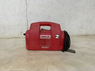 Ex-Cell 1300 PSI Electric Pressure Washer. Ex-Cell electric pressure washer with a maximum 