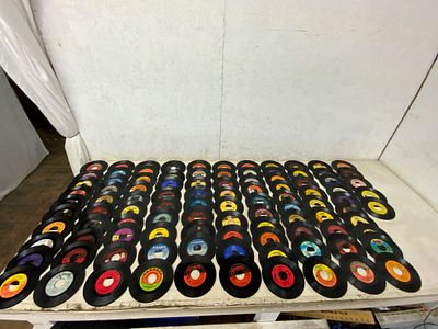 100 Vintage 7-Inch Vinyl Records. 100 7-inch vinyl records featuring labels such as Atlantic 