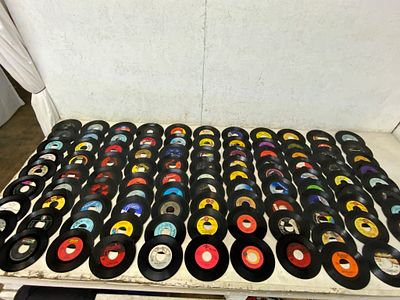 100+ Vintage Vinyl 45 RPM Records. Over 100 vinyl 45 RPM records with a variety of labels and 
