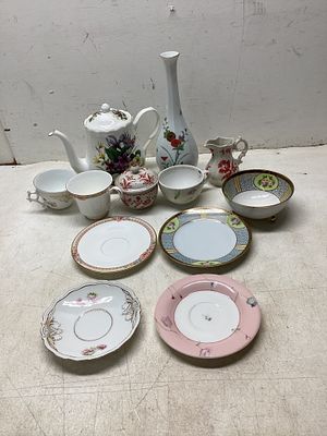 Porcelain TablewareÂ. A curated grouping of porcelain tableware including pieces from notable