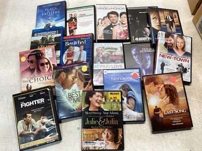 16 Romantic and Drama DVDs. 16 DVDs featuring romantic, drama, and inspirational films. Includes