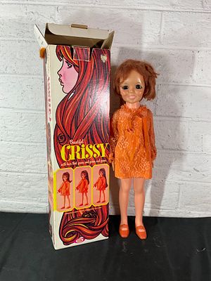 Crissy Doll with Original Box and Outfit. Crissy doll featuring her iconic growable hair