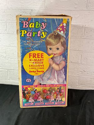 Baby Party Doll with Original Box. Baby Party doll set in its original box. Includes the doll
