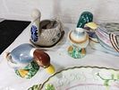 Duck-Themed Ceramic and Glass Lot. Duck-themed ceramics and glassware, including a floral Image - 1