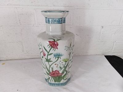 Andrea by Sadek Ceramic Vase with Floral Design. Andrea by Sadek ceramic vase featuring a floral 