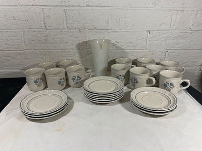 Cordella Collection Stoneware Set from Japan. Stoneware dinnerware set from the Cordella 