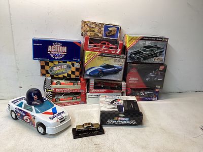 Die-Cast NASCAR and Model Cars. Die-cast NASCAR collectible cars and model car kits. Includes a 