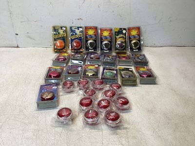 31 Yo-Yos Assorted Brands and Types. 31 yo-yos including various brands, packaging types, and 