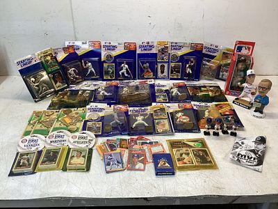 MLB Collectibles Including Figures, Cards, and Coins. Major League Baseball-themed collectibles. 