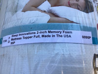 Sleep Innovations 2-Inch Memory Foam Topper. Sleep Innovations 2-inch memory foam mattress 