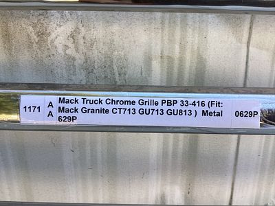 Mack Truck Chrome Grille PBP 33-416. Mack truck chrome grille, part number PBP 33-416. Designed 
