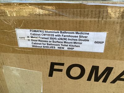 Fomayko Aluminum Bathroom Medicine Cabinet. Fomayko aluminum bathroom medicine cabinet, model 