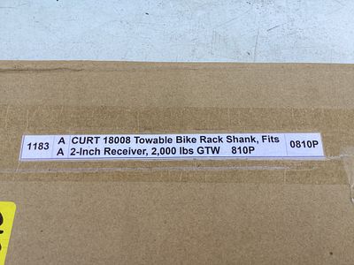 Curt 18008 Towable Bike Rack Shank. Curt 18008 towable bike rack shank designed to fit a 2-inch 