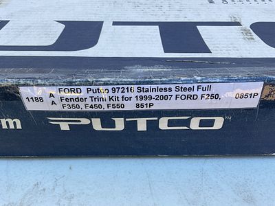 Putco Stainless Steel Fender Trim Kit for Ford Trucks. Putco stainless steel fender trim kit 