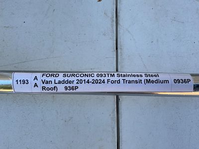 Surco Stainless Steel Van Ladder for Ford Transit. Surco Products model 0936P stainless steel 