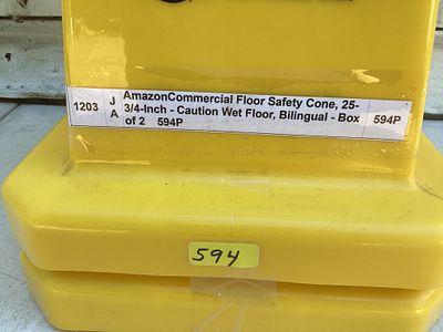 AmazonCommercial Bilingual Safety Cone. AmazonCommercial floor safety cone with a bilingual 