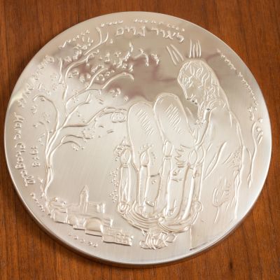 Marc Chagall - "Light of the Nations" - Silver Plaque [Signed]. Sterling Silver Plaque [Signed] 