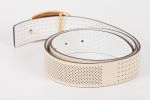 HERMES- cream colored leather belt and buckle. Belt made by HERMES - made of cream-colored Image - 2