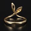 14K Gold, Sapphire and Diamond Ring. a lovely ring containing one marquise shape mixed cut Image - 3