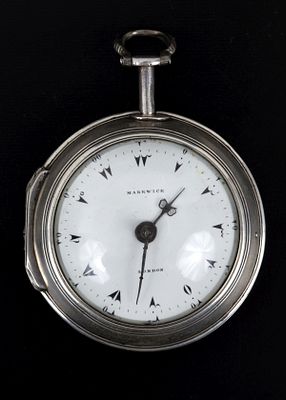 Antique English silver pocket watch by Markwick, intended for the Ottoman market, with a Verge 