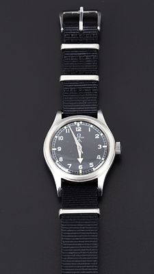 Omega Stainless Steel . 36 mm case diameter stainless steel Swiss-made movement, black dial 