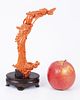 High-quality Chinese coral figurine in the form of Guanyin. A large, high-quality Chinese coral Image - 1