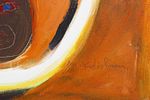 Menashe Kadishman (1932-2015) - "Sheep, Moonlight, and Shadow". sheep's head Acrylic on canvas. Image - 1