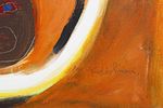 Menashe Kadishman (1932-2015) - "Sheep, Moonlight, and Shadow". sheep's head Acrylic on canvas. Image - 5
